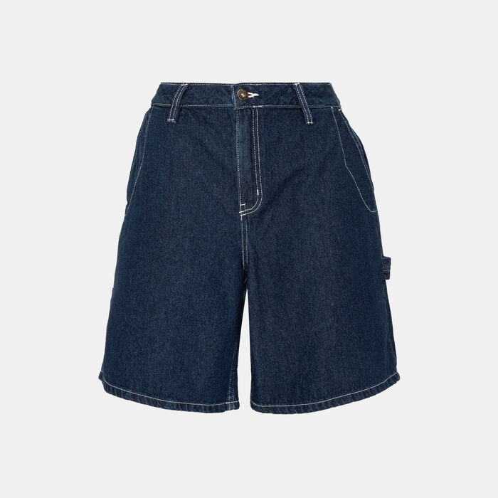 Vans Women's Groundwork Long Denim Shorts Blue image number 0