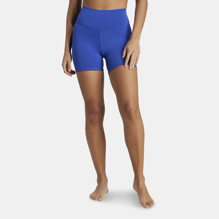 adidas Women's All Me Training Bike Shorts Blue adidas Women's All Me Training Bike Shorts Blue image number 0