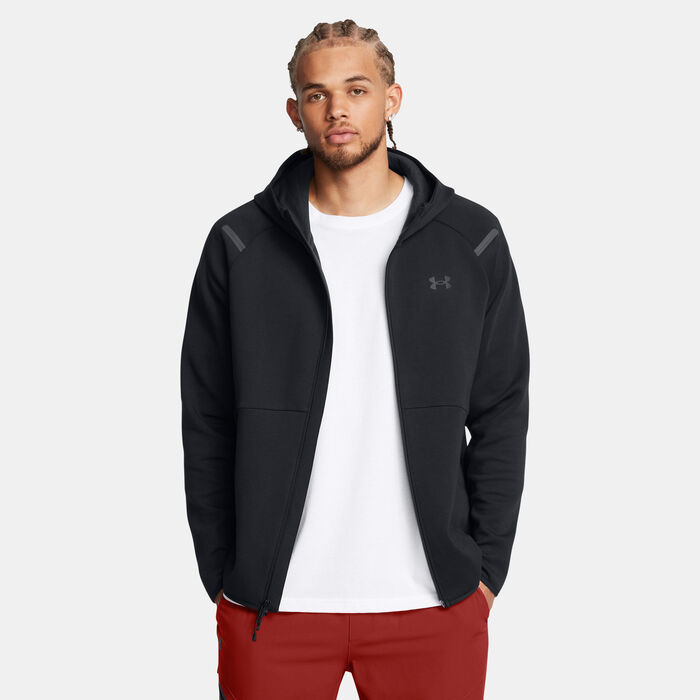 Under Armour Men's Unstoppable Fleece Full-Zip Hoodie Black Under Armour Men's Unstoppable Fleece Full-Zip Hoodie Black image number 1