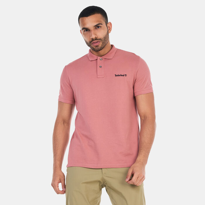 Timberland Men's Small Logo Polo Shirt Brown Timberland Men's Small Logo Polo Shirt Brown image number 0