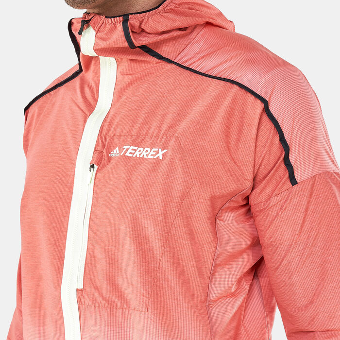 adidas Men's Terrex Agravic Windweave Wind Jacket Red adidas Men's Terrex Agravic Windweave Wind Jacket Red image number 3