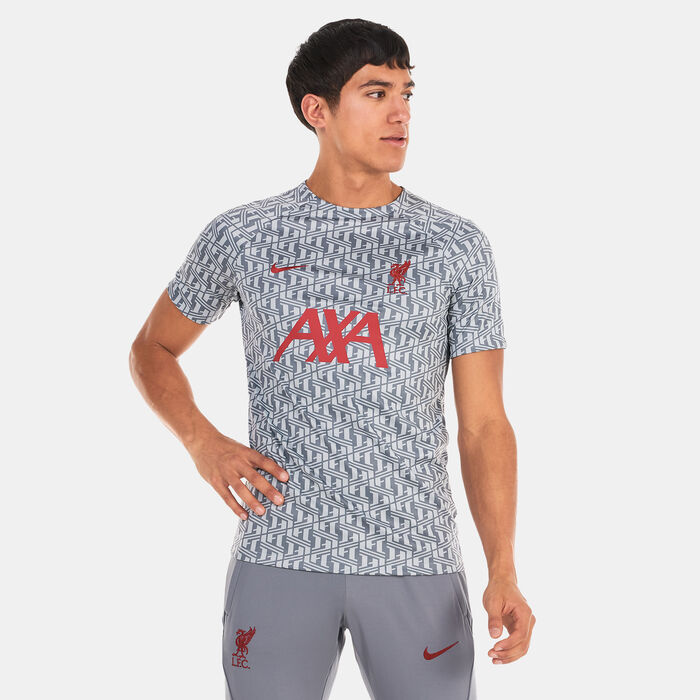 Nike Men's Liverpool F.C. Dri-FIT Pre-Match Jersey - 2022/23 Grey Nike Men's Liverpool F.C. Dri-FIT Pre-Match Jersey - 2022/23 Grey image number 0