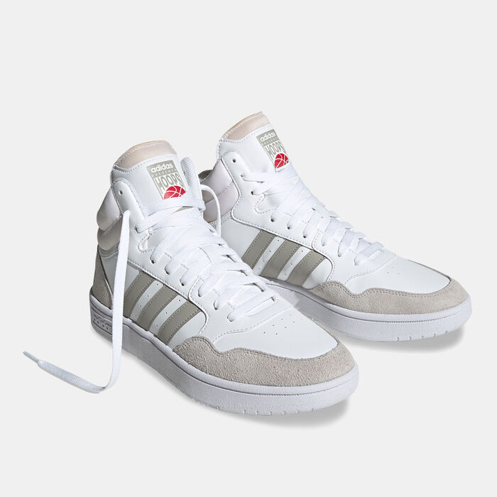 adidas Men's Hoops 3.0 Classic Vintage Mid Shoes White adidas Men's Hoops 3.0 Classic Vintage Mid Shoes White image number 1