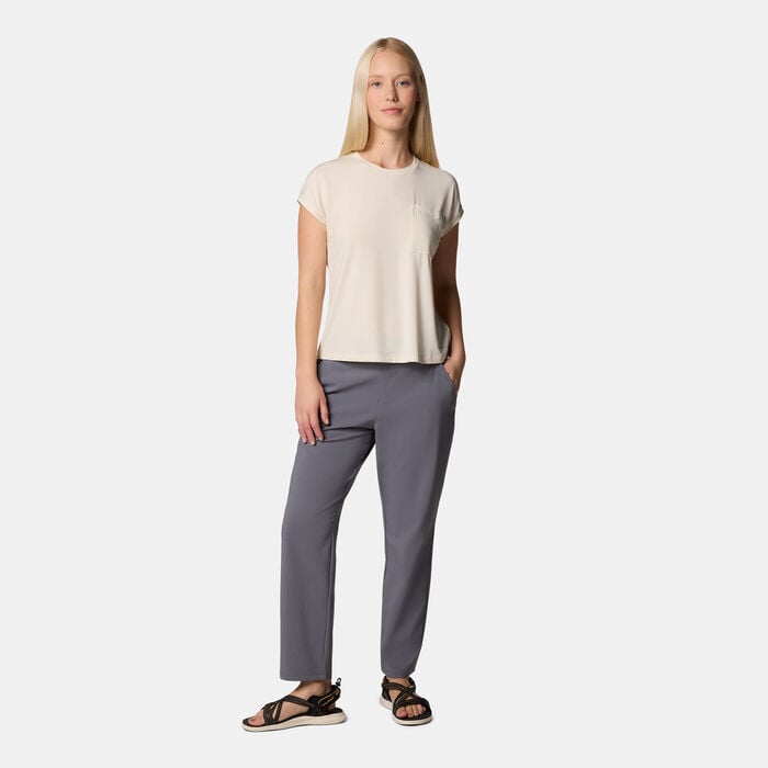 Columbia Women's All Seasons Hiking Pull-On Pants Grey Columbia Women's All Seasons Hiking Pull-On Pants Grey image number 2
