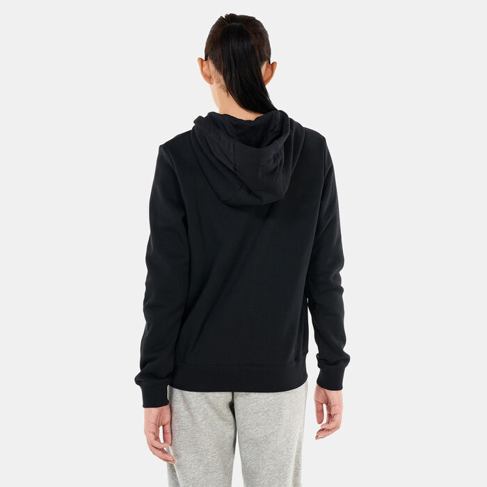 Nike Women's Sportswear Club Fleece Full-Zip Hoodie Black Nike Women's Sportswear Club Fleece Full-Zip Hoodie Black image number 1