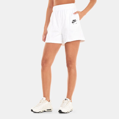 Nike Women's Air Fleece Shorts White Nike Women's Air Fleece Shorts White