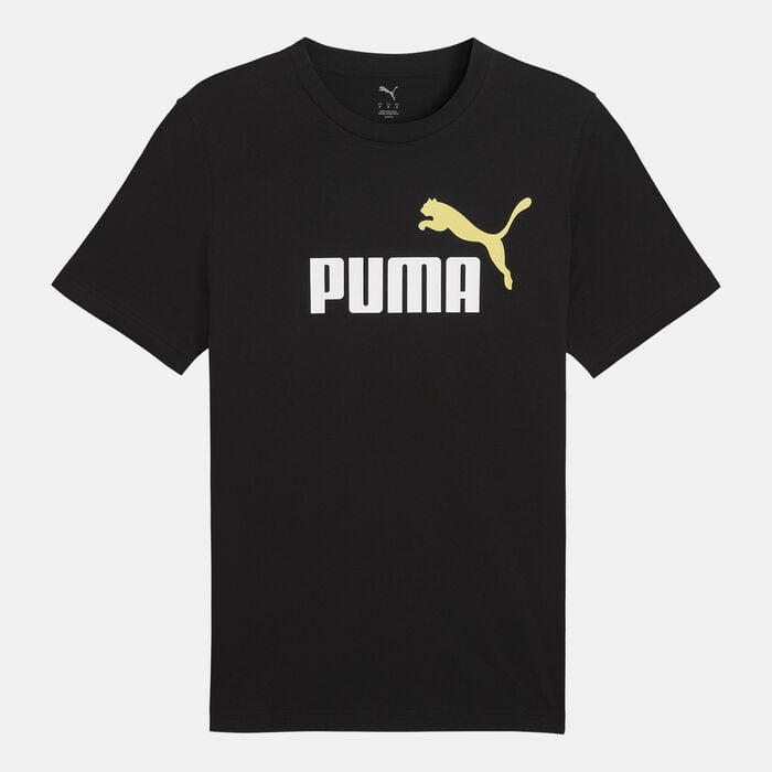 PUMA Men's ESS 2 COLOUR Logo T-Shirt Black PUMA Men's ESS 2 COLOUR Logo T-Shirt Black image number 0