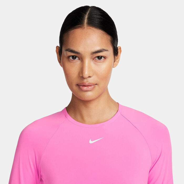 Nike Women's Pro Dri-FIT Crop Top Pink image number 3