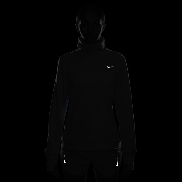 Nike Women's Therma-FIT Swift Element Running Top Blue Nike Women's Therma-FIT Swift Element Running Top Blue image number 6