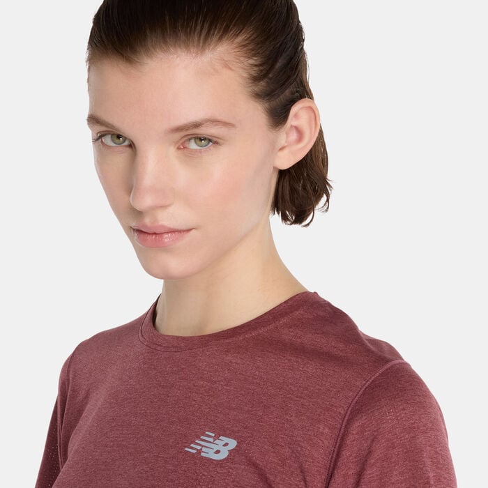 New Balance Women's Athletics Training T-Shirt Brown New Balance Women's Athletics Training T-Shirt Brown image number 3
