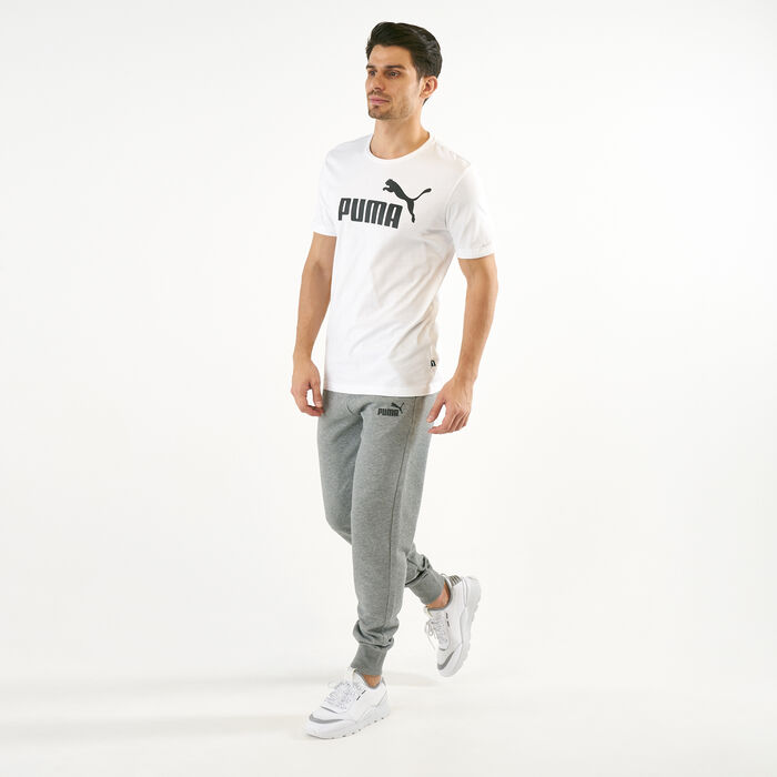 PUMA Men's Essential Logo Sweatpants Grey PUMA Men's Essential Logo Sweatpants Grey image number 2