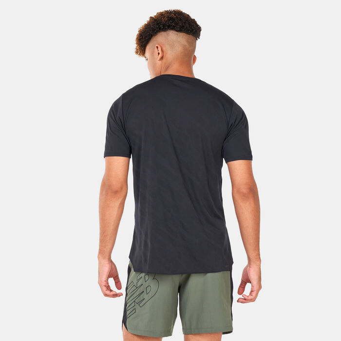 New Balance Men's Speed Jacquard T-Shirt Black New Balance Men's Speed Jacquard T-Shirt Black image number 1