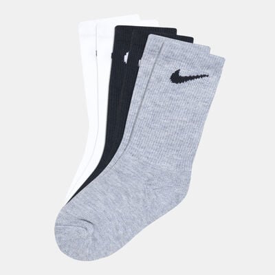 Nike Kids' Basic Pack Crew Socks (3 Pack) White Nike Kids' Basic Pack Crew Socks (3 Pack) White