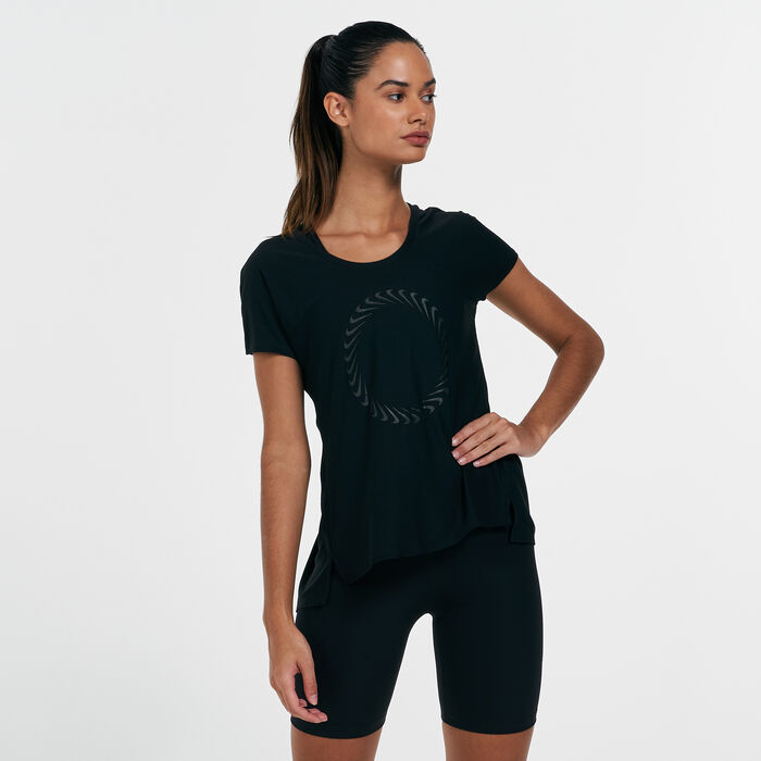 Nike Women's Icon Clash Miler T-Shirt Black Nike Women's Icon Clash Miler T-Shirt Black image number 0