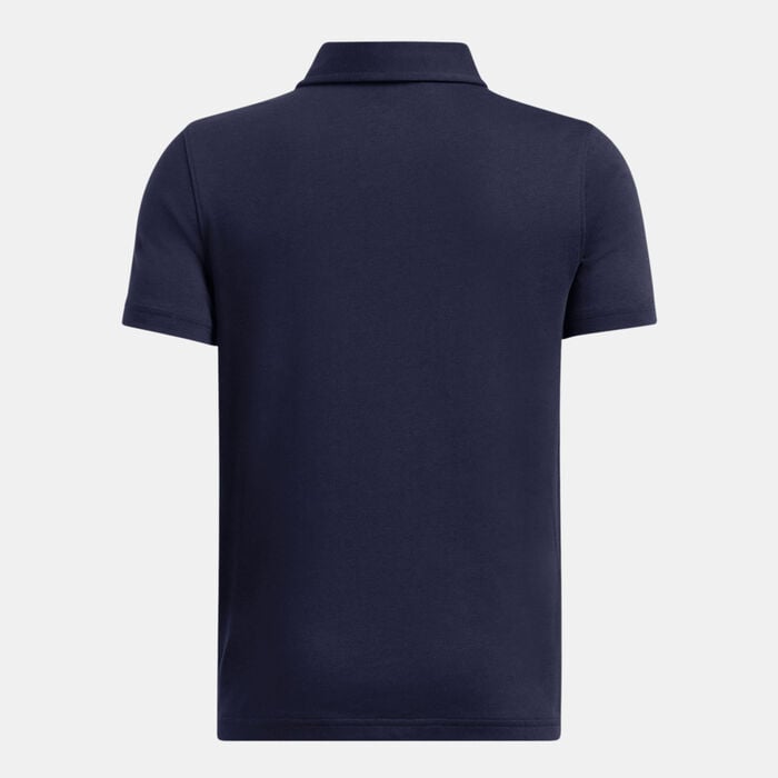 Under Armour Kids' Icon Polo Shirt Blue Under Armour Kids' Icon Polo Shirt Blue image number 1