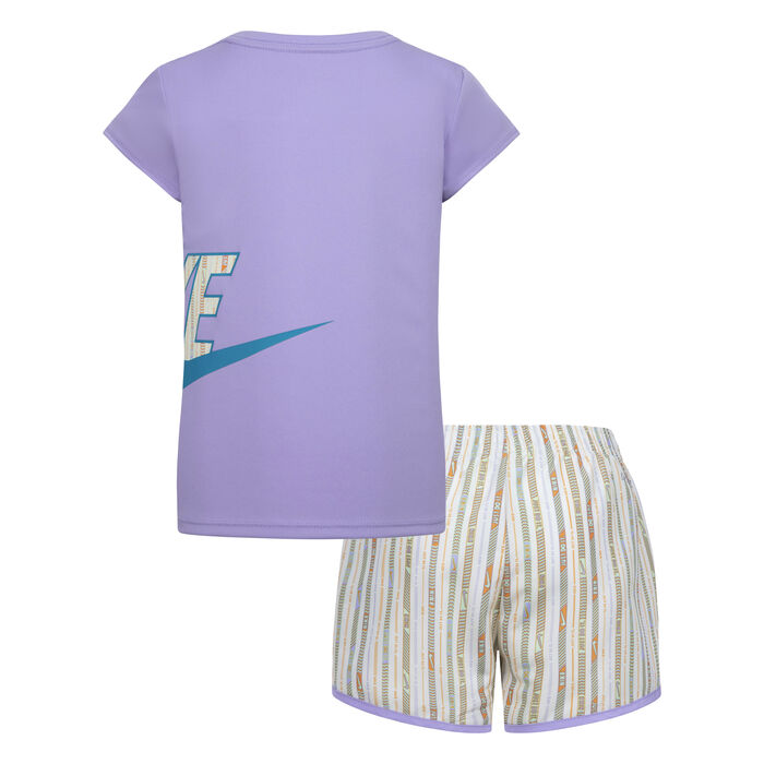 Nike Kids' Happy Camper T-Shirt and Shorts Set Beige Nike Kids' Happy Camper T-Shirt and Shorts Set Beige image number 1