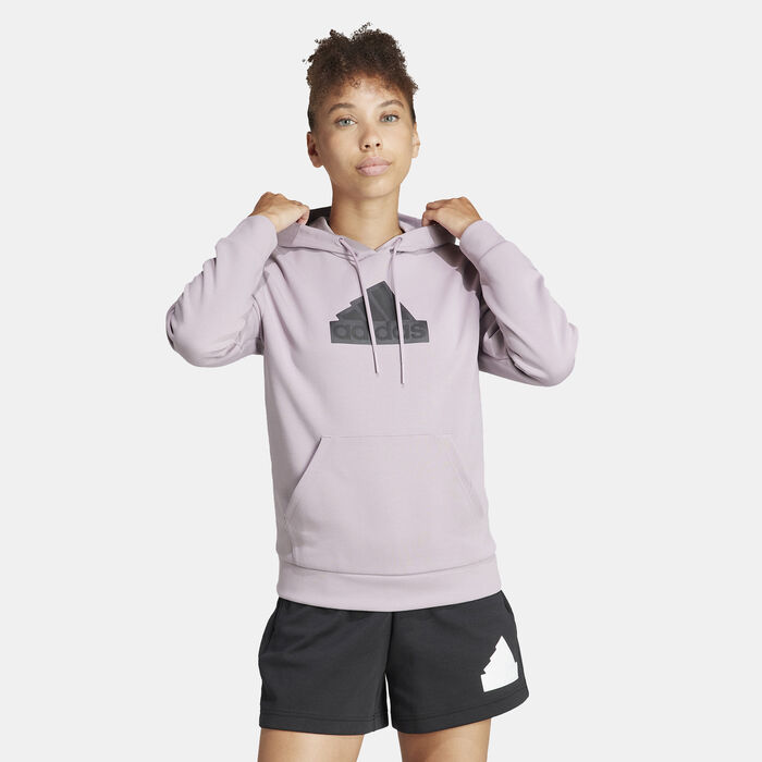 adidas Women's Future Icons Badge of Sport Hoodie Purple adidas Women's Future Icons Badge of Sport Hoodie Purple image number 0