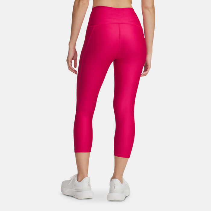 Under Armour Women's HeatGear® Armour Capri Leggings Pink Under Armour Women's HeatGear® Armour Capri Leggings Pink image number 1