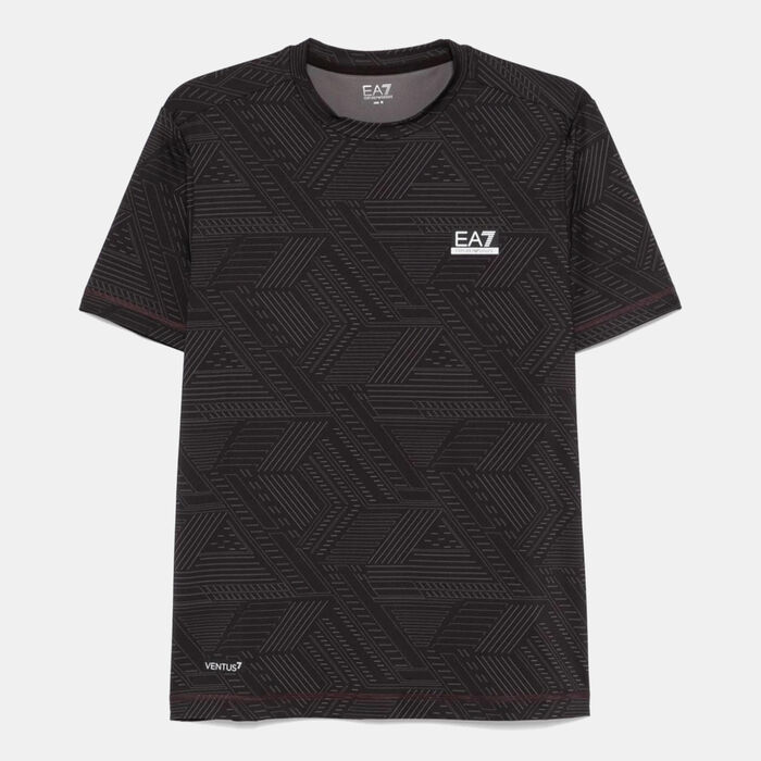 EA7 Emporio Armani Men's Allover Print T-Shirt Brown image number 0