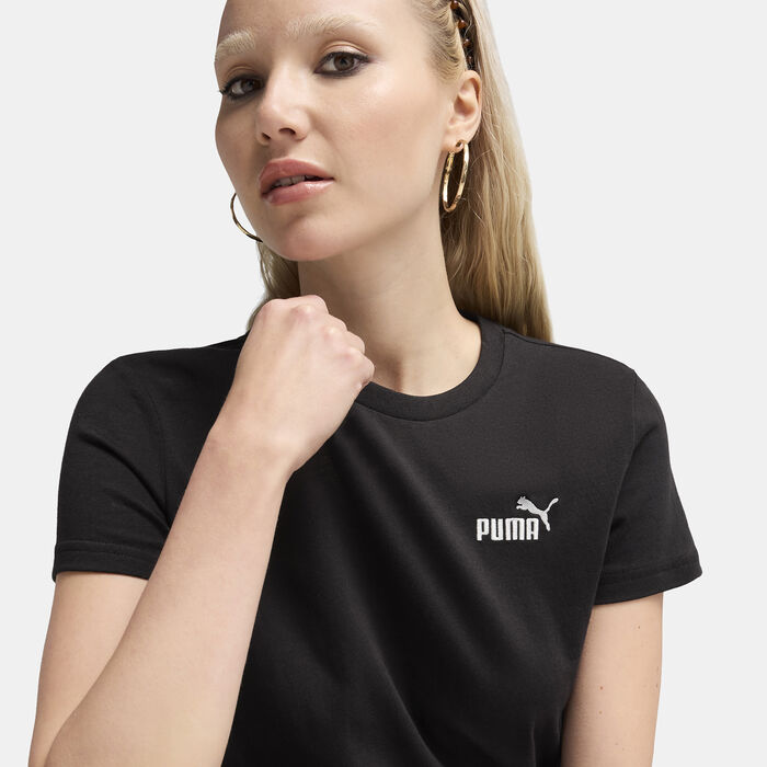 PUMA Women's Essentials No. 1 Logo T-Shirt Black image number 4