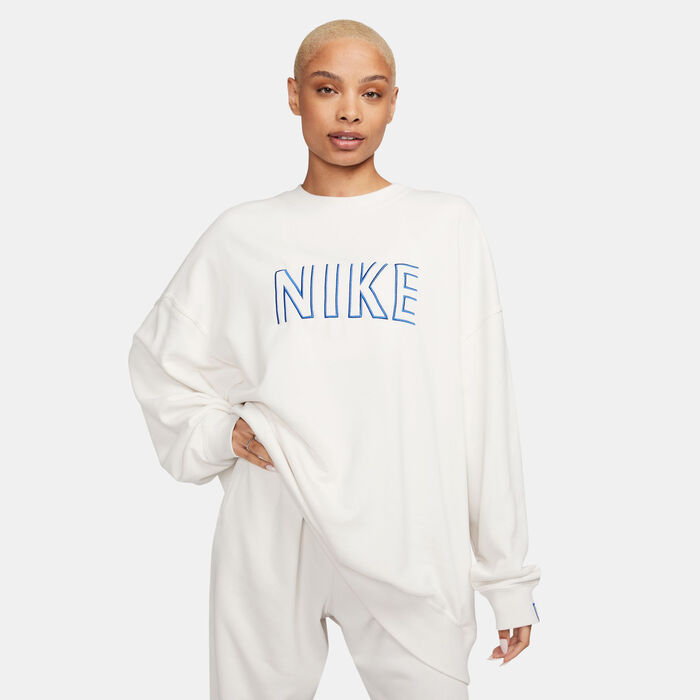 White french terry sweatshirt new arrivals