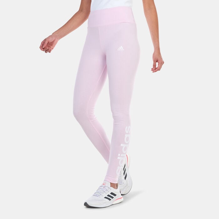 adidas Women's High-Rise Leggings Pink adidas Women's High-Rise Leggings Pink image number 0