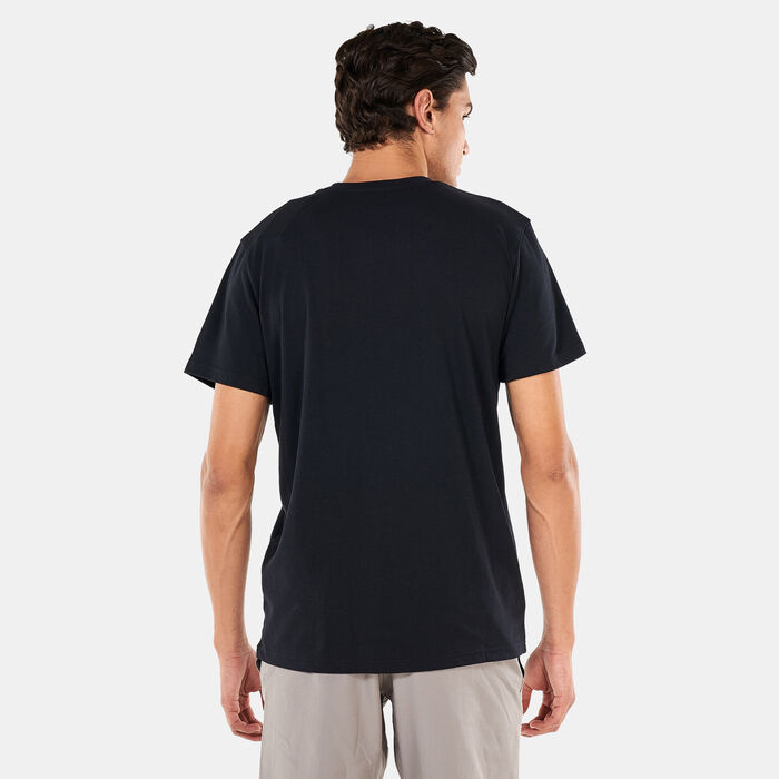Under Armour Men's Logo Heavyweight T-Shirt Black Under Armour Men's Logo Heavyweight T-Shirt Black image number 1