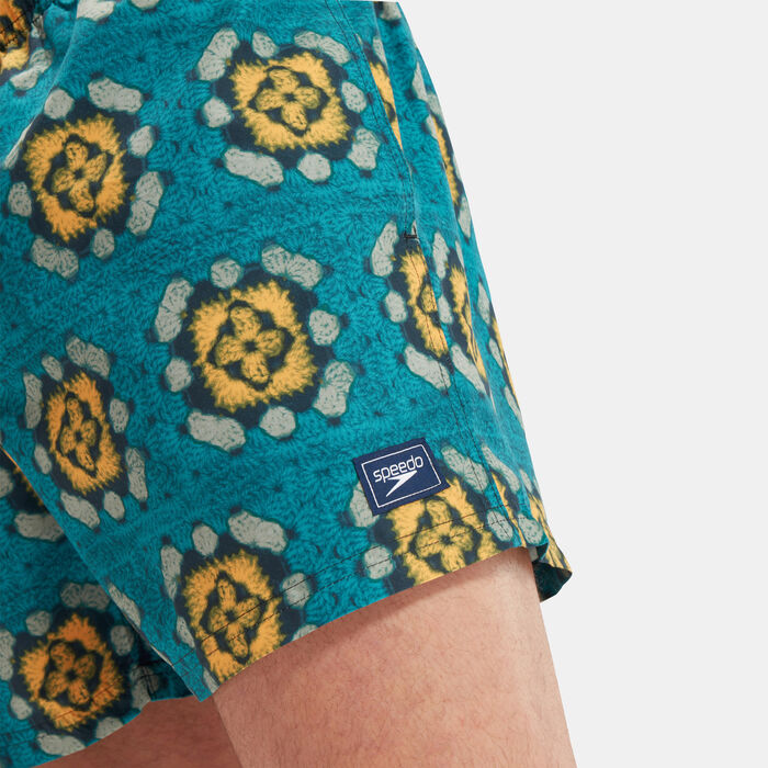 Speedo Men's Digital Printed Leisure 14-Inch Swimming Shorts Green image number 3