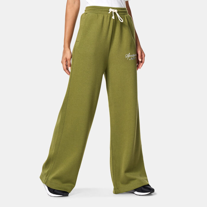 PUMA Women's Classics+ Relaxed Sweatpants Green image number 0