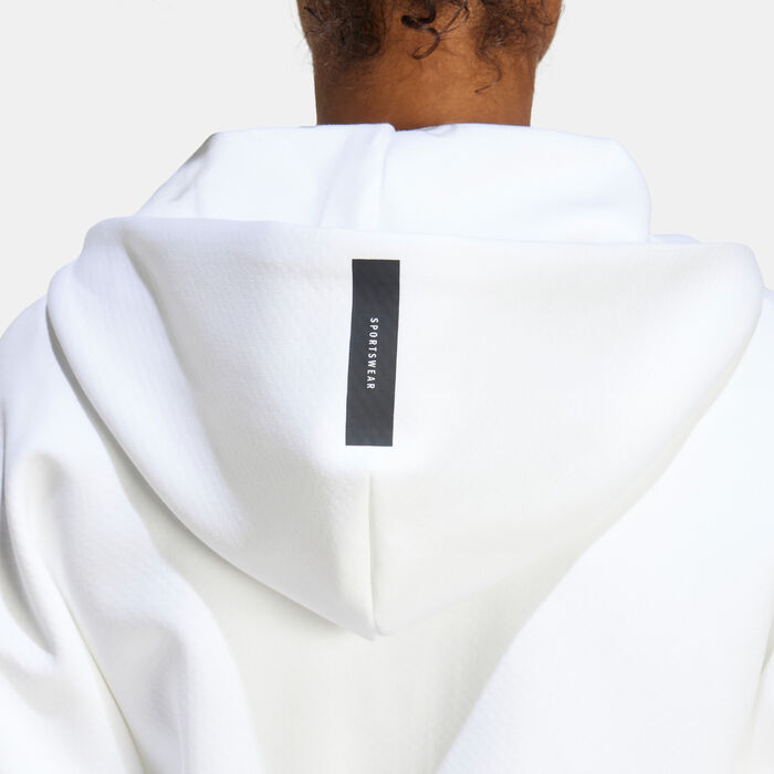 adidas Women's Z.N.E. Hoodie White adidas Women's Z.N.E. Hoodie White image number 4