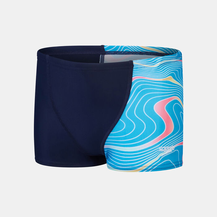 Speedo Kids' Digital Allover V-cut Swimming Jammers Blue Speedo Kids' Digital Allover V-cut Swimming Jammers Blue image number 0