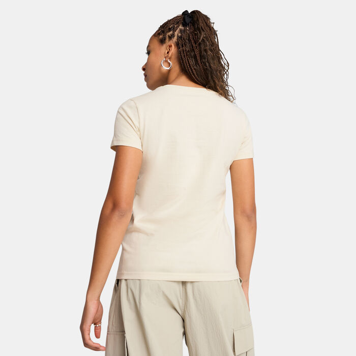 PUMA Women's Essentials Metallic T-Shirt Beige PUMA Women's Essentials Metallic T-Shirt Beige image number 1