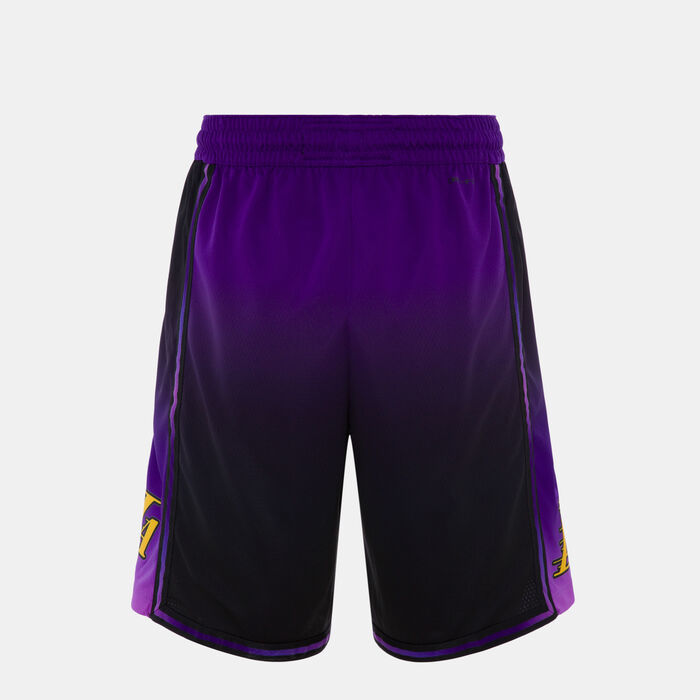 Nike Men's NBA Los Angeles Lakers 24/25 Dri-FIT Swingman City Edition Basketball Shorts Purple Nike Men's NBA Los Angeles Lakers 24/25 Dri-FIT Swingman City Edition Basketball Shorts Purple image number 1