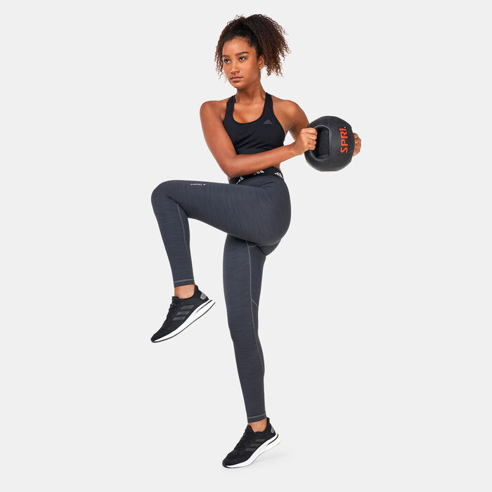 adidas Women's TechFit 7/8 Leggings Grey adidas Women's TechFit 7/8 Leggings Grey image number 2