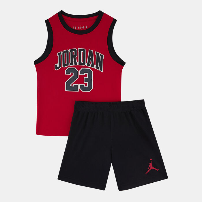 Jordan Kids' 23 Jersey and Shorts Set Red Jordan Kids' 23 Jersey and Shorts Set Red image number 0