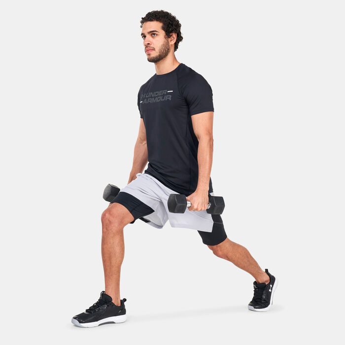 Under Armour Men's UA Launch 5-Inch 2-in-1 Shorts Grey image number 2