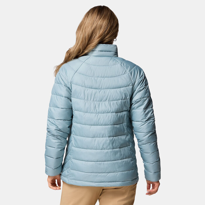 Columbia Women’s Powder Lite II Hooded Insulated Hiking Jacket Blue Columbia Women’s Powder Lite II Hooded Insulated Hiking Jacket Blue image number 1