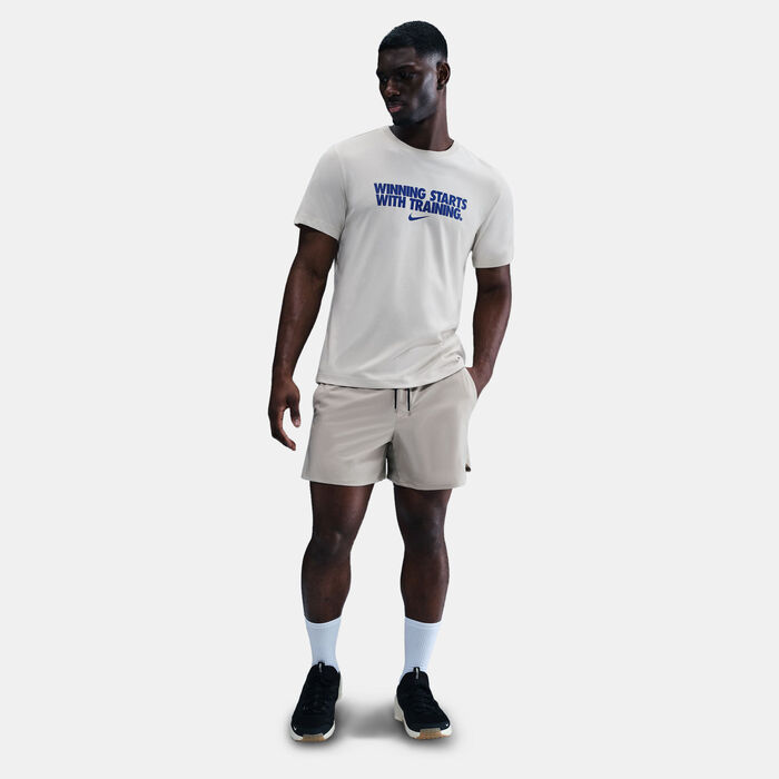 Nike Men's Dri-FIT Winning Training T-Shirt Ivory Nike Men's Dri-FIT Winning Training T-Shirt Ivory image number 2