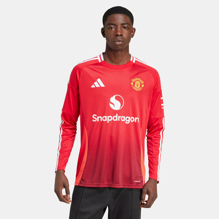 adidas Men's Manchester United 24/25 Home Replica Football Jersey Red adidas Men's Manchester United 24/25 Home Replica Football Jersey Red image number 0