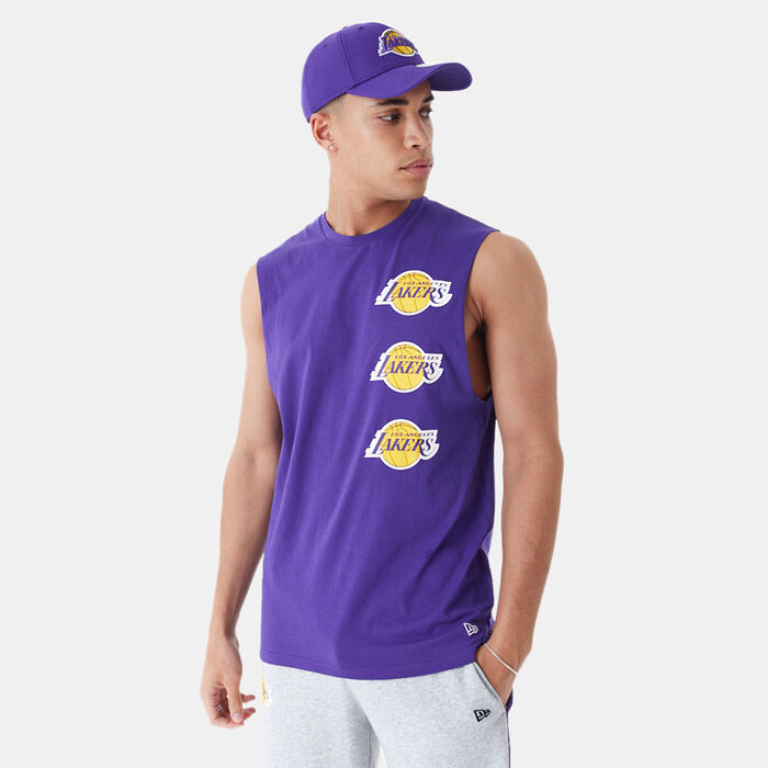 New Era Men's Los Angeles Lakers Sleeveless T-Shirt Purple New Era Men's Los Angeles Lakers Sleeveless T-Shirt Purple image number 0
