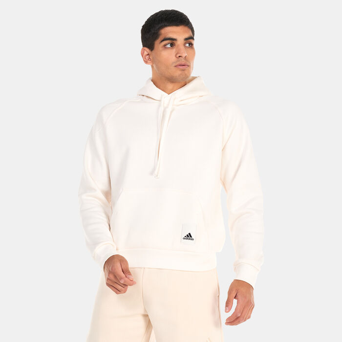 adidas Men's Lounge Fleece Hoodie White image number 0