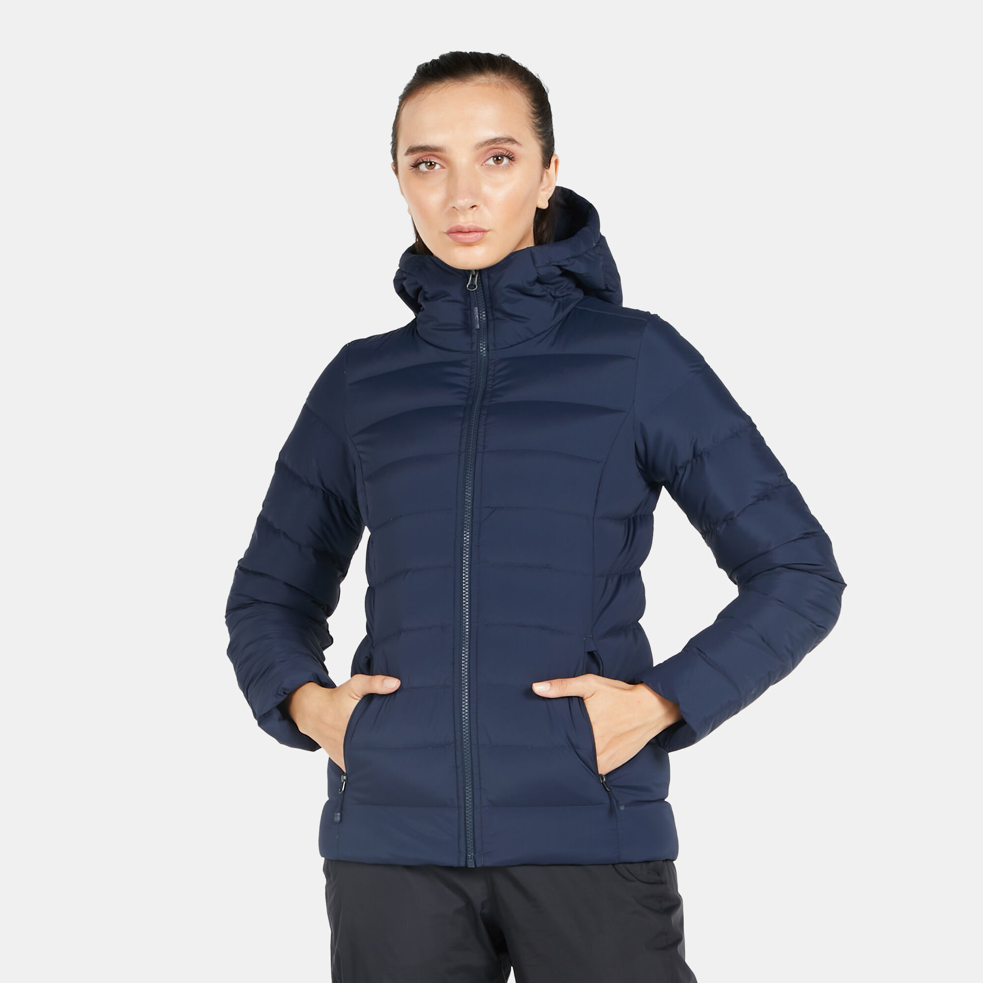 Women's stretch down top hoodie