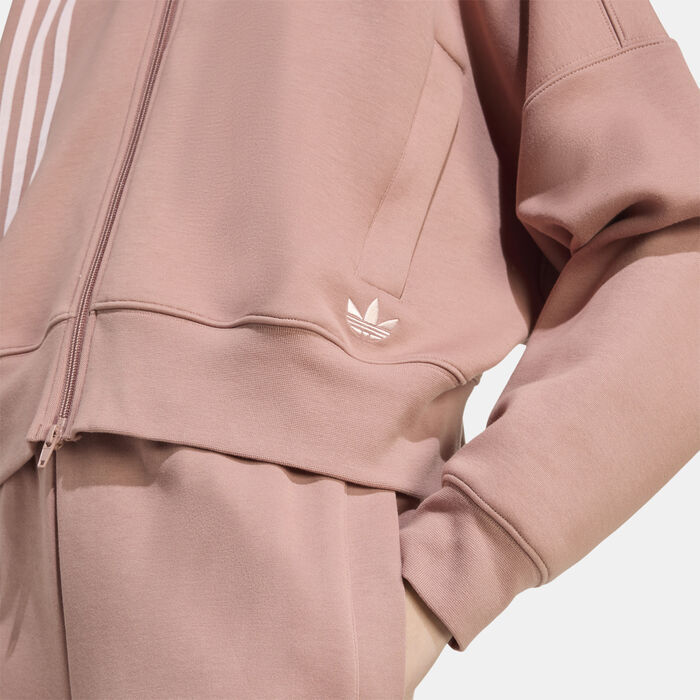 adidas Originals Women's Off Placed 3-Stripes Track Jacket Pink adidas Originals Women's Off Placed 3-Stripes Track Jacket Pink image number 4