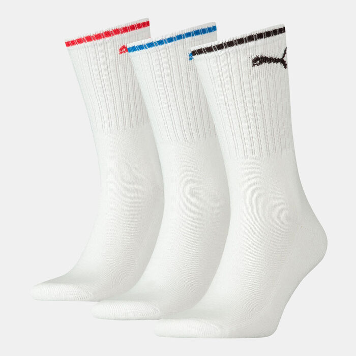 PUMA Regular Crew Striped Socks (3 Pack) White image number 0