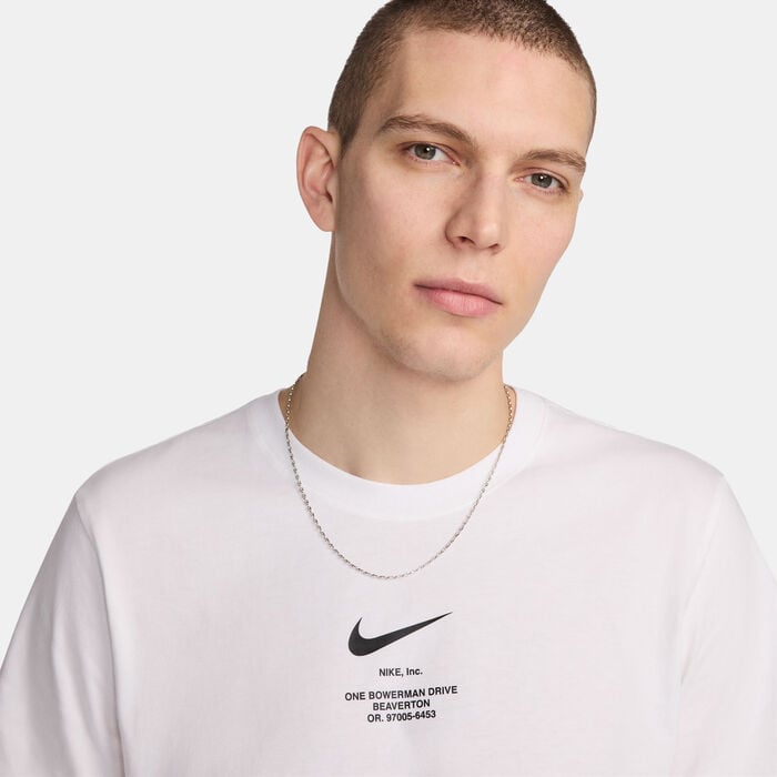 Nike Men's Sportswear Big Swoosh T-Shirt White Nike Men's Sportswear Big Swoosh T-Shirt White image number 3