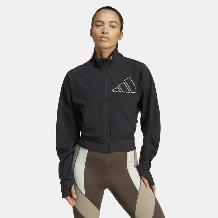 adidas Women's Full-Zip Training Jacket Black image number 0