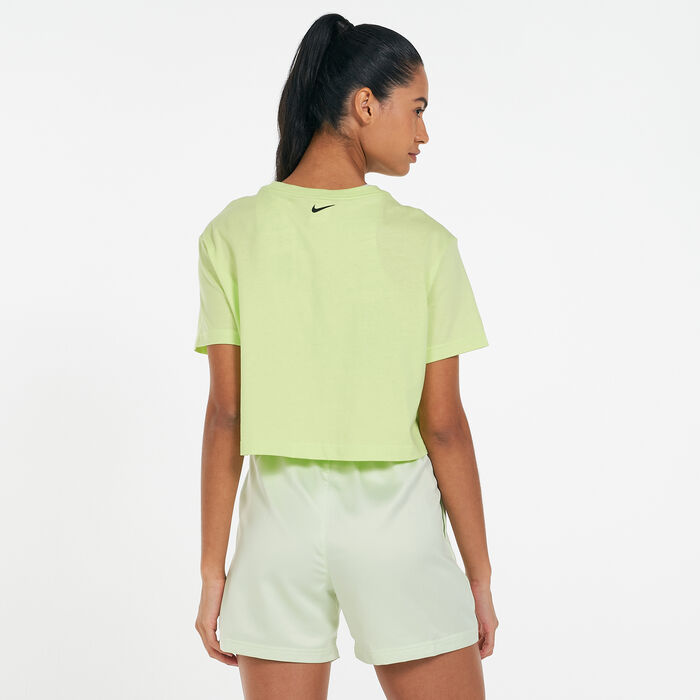 Nike Women's Sportswear Cropped Dance T-Shirt yellow Nike Women's Sportswear Cropped Dance T-Shirt yellow image number 1