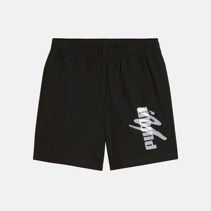 PUMA Kids' ESS+ Logo Lab Woven Shorts Black PUMA Kids' ESS+ Logo Lab Woven Shorts Black image number 0