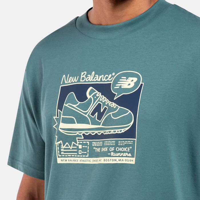 New Balance Men's Advert Graphics T-Shirt Green New Balance Men's Advert Graphics T-Shirt Green image number 3