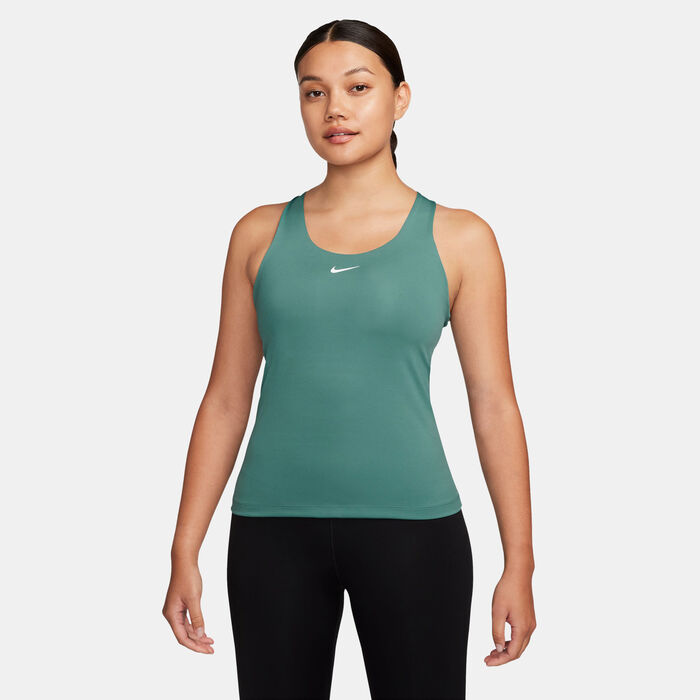 Nike Women's Swoosh Medium-support Padded Sports Bra Tank Green image number 0